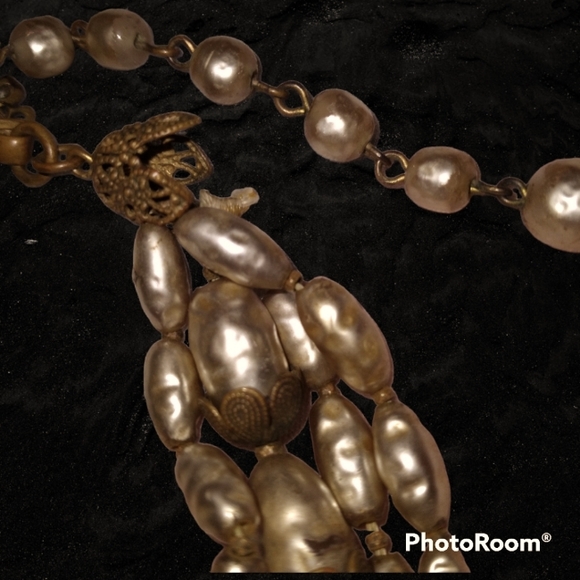 Beautiful Vintage Miriam Haskell Multi-strand Pearl Necklace - Picture 5 of 8